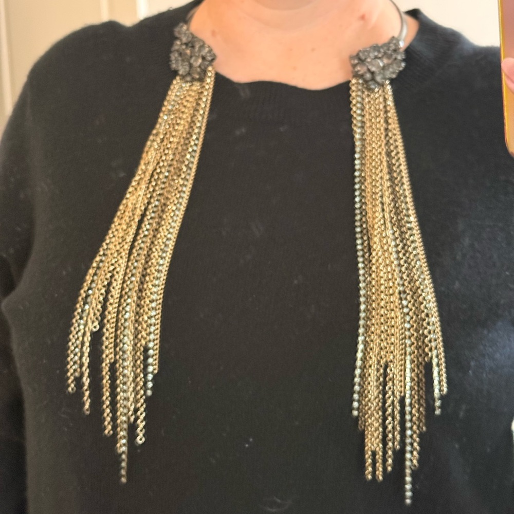 Vintage BCBG: Gold Chain Statement Choker/Necklace